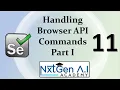 Selenium Tutorials for Beginners 11 Handling Browser API Commands get getTitle getCurrentURL