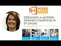 Designing a modern intranet homepage in SPOnline Rebecca Rodgers -
