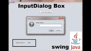JOptionPane InputDialog Box Input Popup in JAVA SWING GUI Program