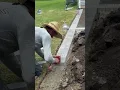 Paver edge set on concrete