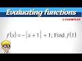 Evaluating Functions Algebra