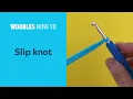 How to tie a slip knot for crochet or knitting - beginner tutorial