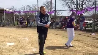During Softball PROPOSAL Purple Hair The BEST