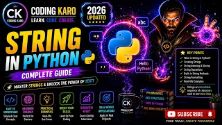 Strings in Python Explained Complete Python String Tutorial for Beginners
