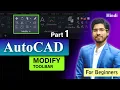 AutoCAD Tutorial for Beginners Modify Toolbar Explained in Hindi Part 1