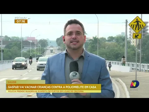 Em Gaspar, crianças vão ser vacinadas contra a poliomielite em casa