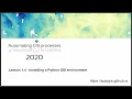 AutoGIS 2020 Lesson 1 - Installing a Python GIS environment