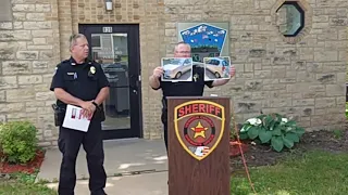 Vernon Co Sheriff Roy Torgerson press conference on Hillsboro robbery case 7-6-23