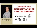 Specialist Maths Unit 4 Implicit Differentiation Gradient of an implicit function SF