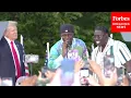 VIRAL MOMENT Rappers Sleepy Hallow And Sheff G Join Trump Onstage At Bronx Campaign Rally