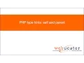 PHP type hints self and parent