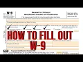 How to complete IRS W9 Form W 9 Form with examples