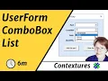 Excel VBA UserForm ComboBox Lists