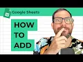 How To Add Numbers in Google Sheets