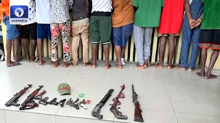 rivers police parade suspected kidnappers armed robbers
