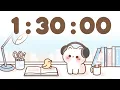 90 Minute Timer 1 hour 30 minute Study Timer for Classroom Focus