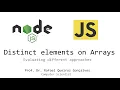 JavaScript Distinct elements on Arrays