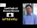 LeetCode 27 Remove Element Python