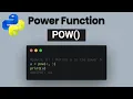 Python Power Function pow Python for absolute Beginners