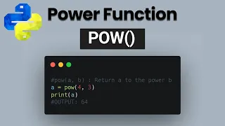 Python Power Function pow Python for absolute Beginners
