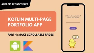 Part 4 - Make Scrollable Pages with ScrollView Android Studio Beginner project