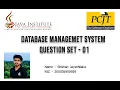 JAVA Institute DBMS Question Set-01