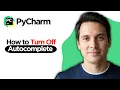 How to Turn Off Autocomplete in Pycharm Disable Inline Completion in Pycharm 2026 Full Guide