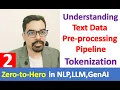 Text-Data Pre-processing pipeline for Tokenization How text data gets converted into TOKENS