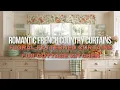 Romantic French Country Floral Patterned Curtains for a Charming Cottage Kitchen