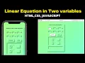 Linear Equation in 2 Variables Calculator using HTML CSS and Javascript with NEUMORPHISM effect