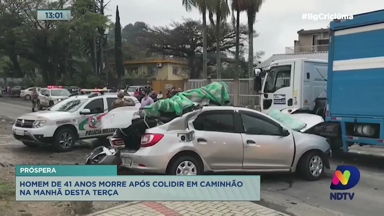 Giro de Notícias: acidentes fatais e incêndio em residência em Criciúma