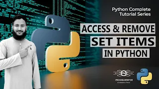 How To Access and Remove SET Items In Python Set In Python Python SETS Python