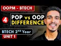Lec 4 Difference Between POP and OOP OOPM BTech 2nd Year