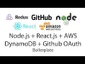 AWS DynamoDB Node js React js Github OAuth Login Boilerplate