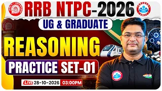 RRB NTPC 2026 | Railway NTPC UG & Graduate Level | NTPC Reasoning Practice Set | Shobhit Sir