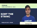 SRTARR SORT THE STRING July Starters46 2022 Problem Solutions CodeChef
