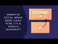 Animated social media Menu using Html CSS Vanilla Javascript