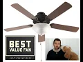 52 in Rubbed Oil Bronze Ceiling Fan with Light - Bel Air Lighting