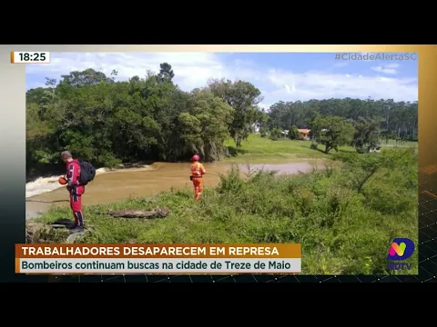 Trabalhadores desaparecem em represa. Bombeiros continuam buscas na cidade de Treze de Maio