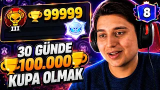 KALDIĞIMIZ YERDEN DEVAM 😝 #8 - Brawl Stars (30 Günde 100.000 Kupa Olmak)