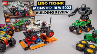 LEGO Technic Monster Jam 2023 sets building review, tractor tire swap & a surprise guest 🤖