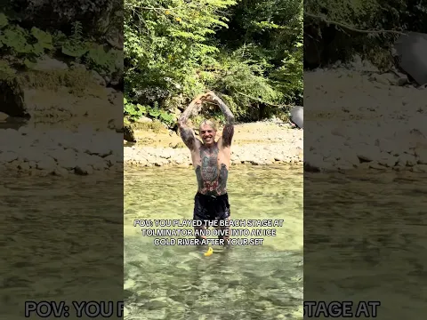 CABAL - Finishing your set at @Tolminator and jumping straight into an icy river (SHORTS)