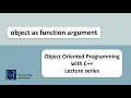 Object as function argument