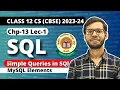 Chapter 13 Simple Queries in SQL My SQl Elements Class 12 Computer Science