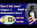 Mathmagic Class 5 Chapter 5 Does it look same Part - 4 Half Turn