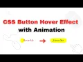 CSS Button Hover Effect with Animation Tutorial HTML and CSS