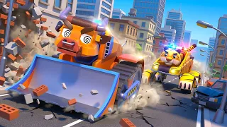 Run! CRAZY BULLDOZER is Coming! 😱 | Cars & Trucks Rescue Team | Kids Cartoon | AnimaCars