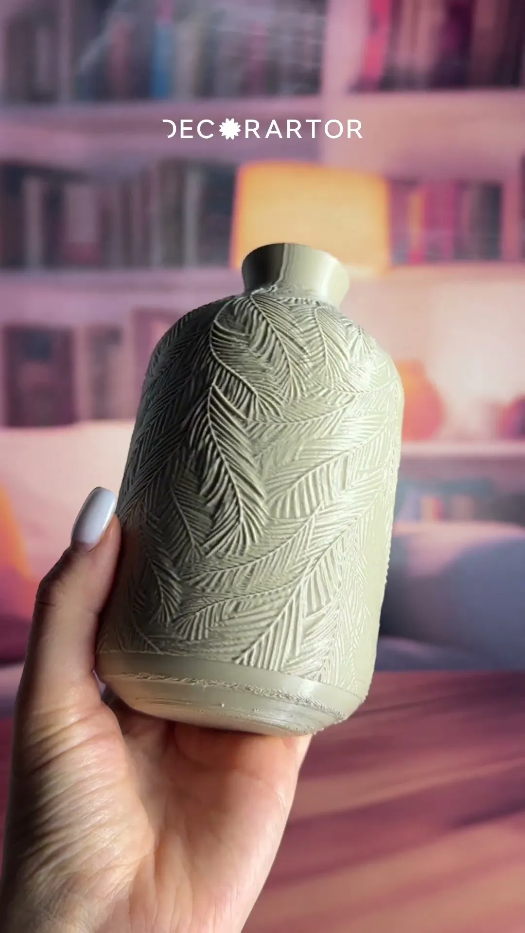 Frosted Pine Vase for Christmas Decor