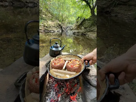 cooking stuffed meatball burger 🍔 - Dolgulu Çanak Köfte Burger