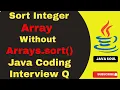 sort array without using Arrays sort in java sort array without utility function bubble sort
